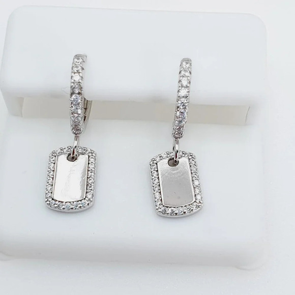 "925 Sterling Silver Cubic Zirconia Earrings, U19254687 - Picture 4 of 11